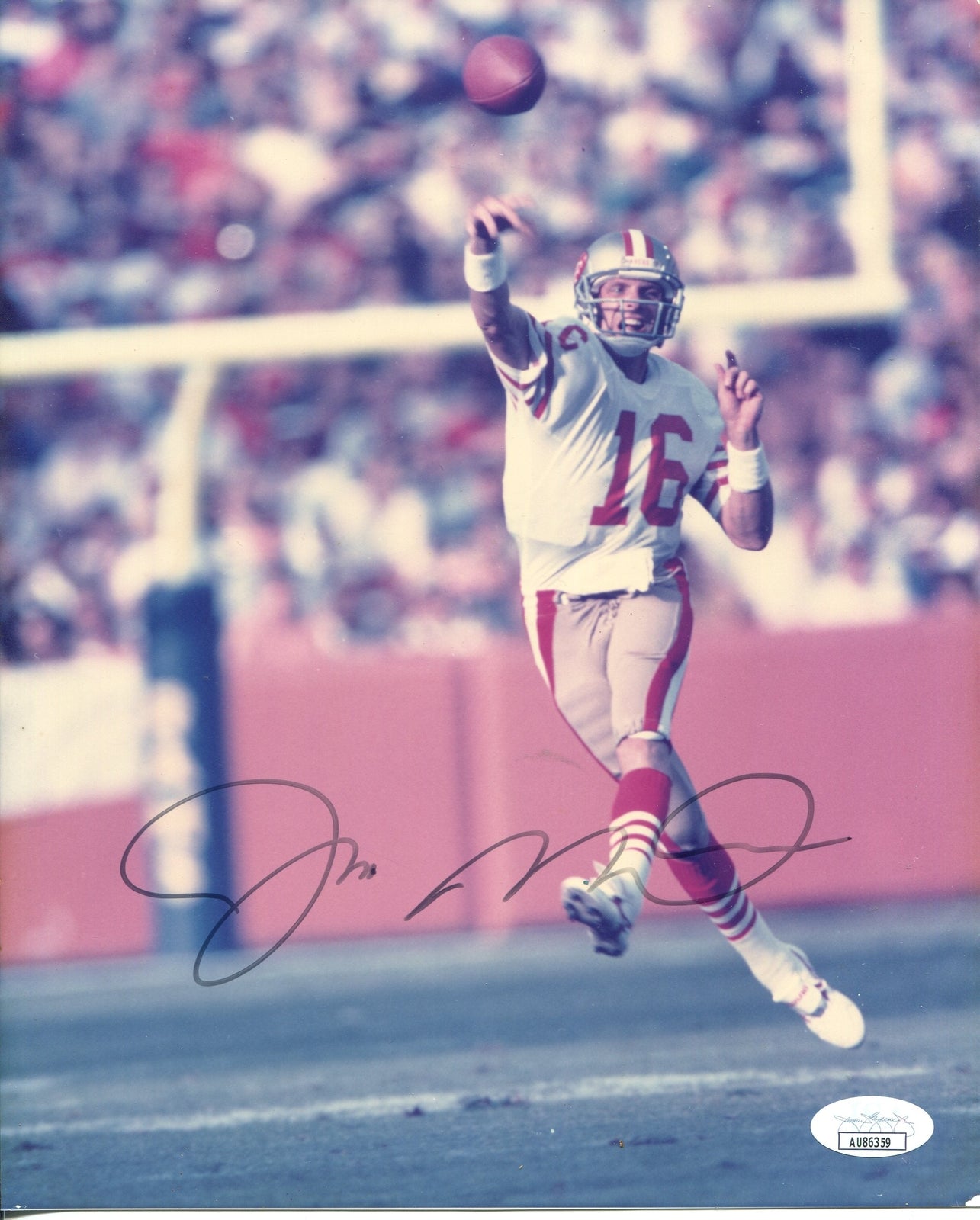 Joe Montana Autographed San Francisco 49Ers 8X10