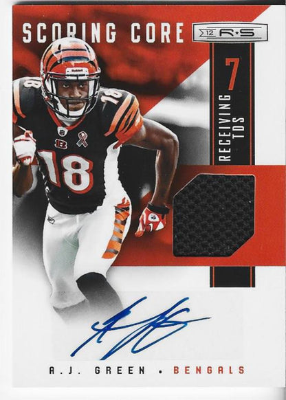 Aj Green 2012 Panini Game Worn Patch Autographed Card 37/49