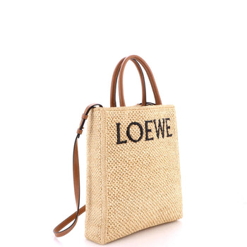 Loewe A4 Tote Raffia And Leather North South