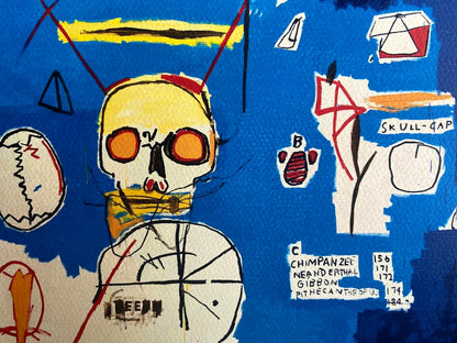 Jean-Michel Basquiat Coa Lithograph Signed Hand Numbered (Stamp