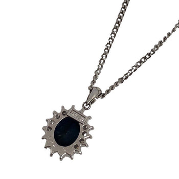 Unheated Sapphire Necklace Pt900 850