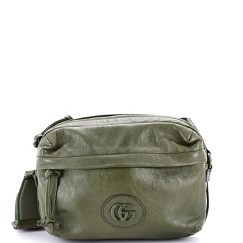 Gucci Tonal Double G Shoulder Bag Leather