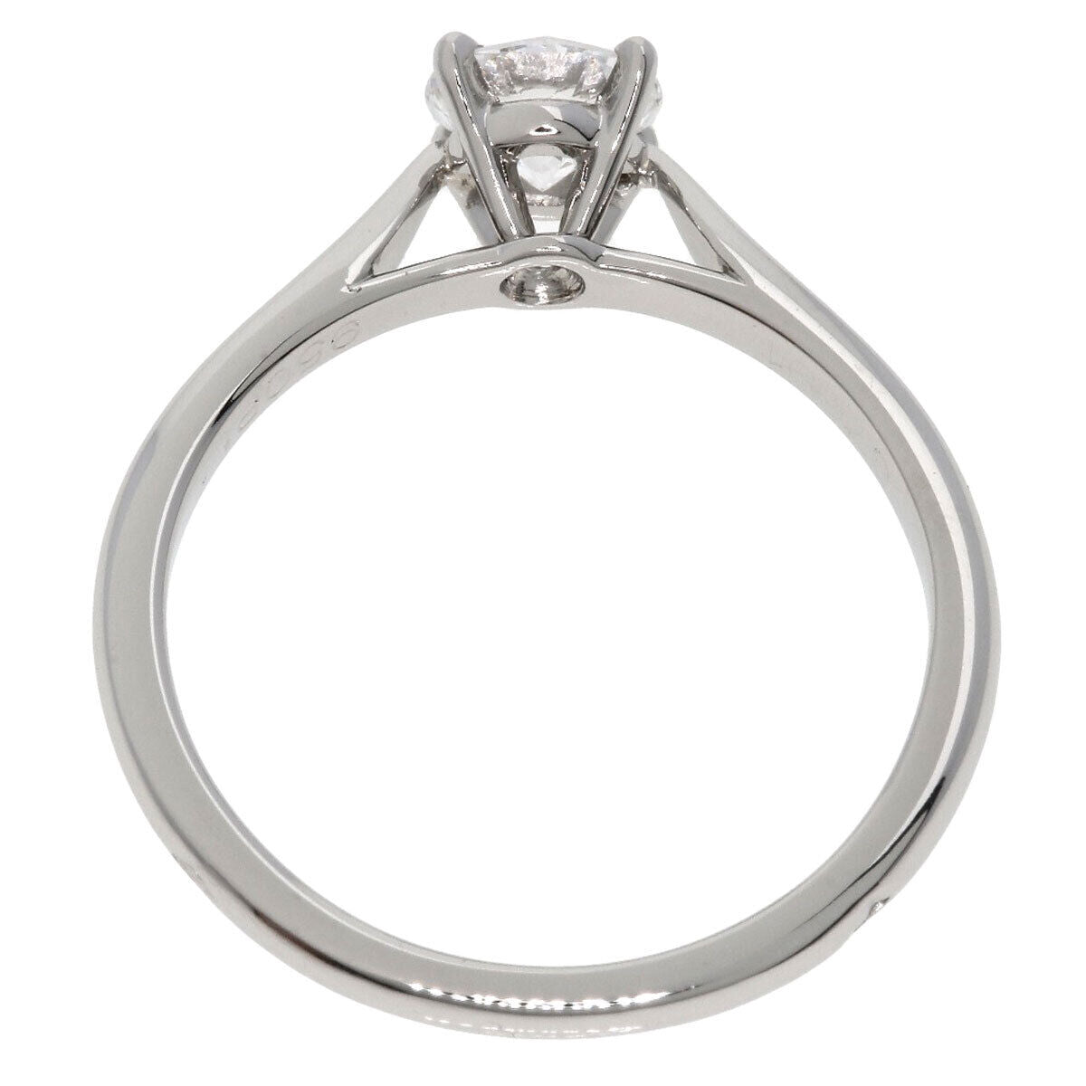 CARTIER Ring Solitaire 1P Diamond #48 Platinum