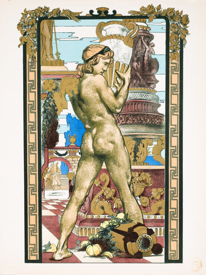 1898 Desvallieres Porteur Damphore Lestampe Moderne Lithograph Excellent