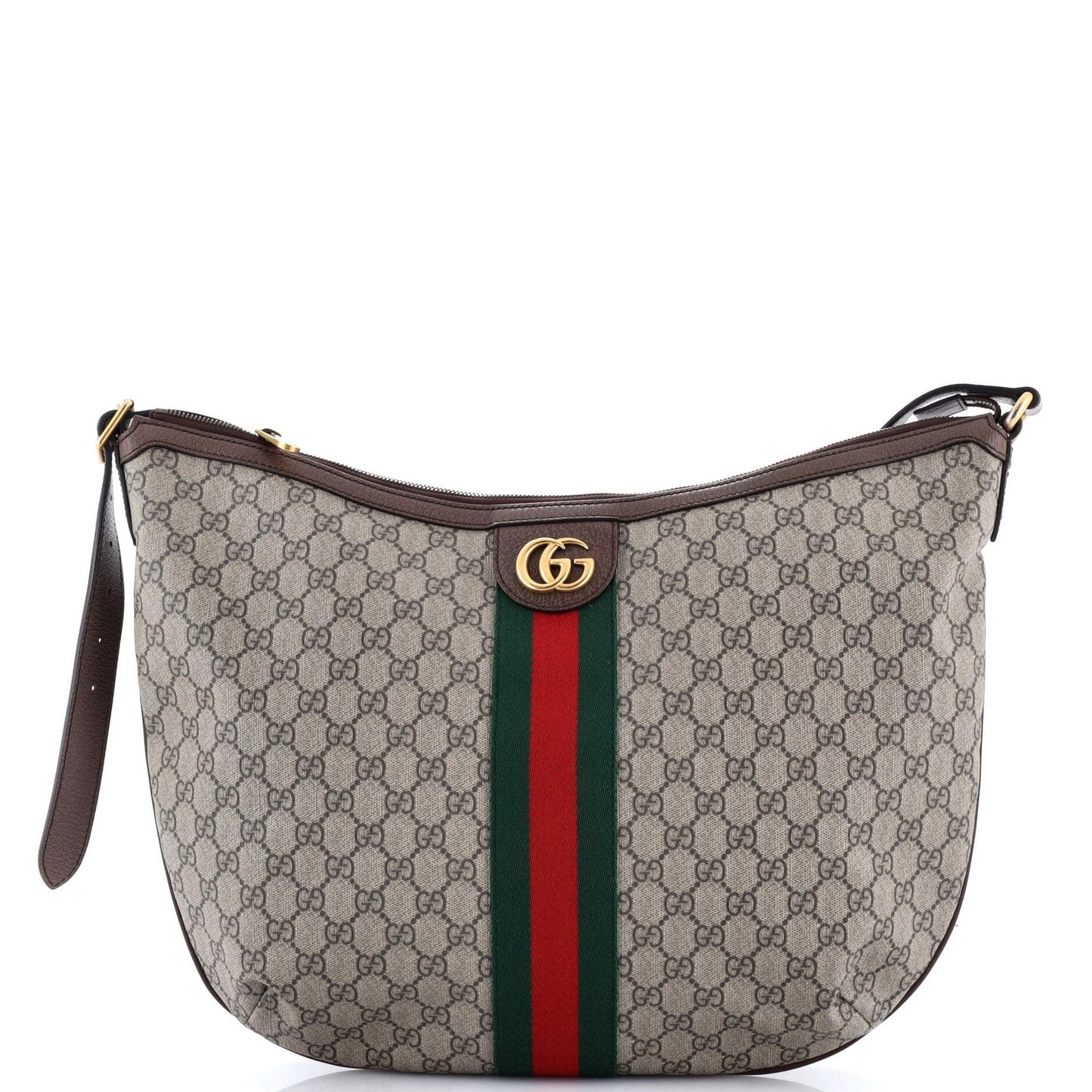 Gucci Ophidia Half Moon Hobo Gg Coated Canvas Large