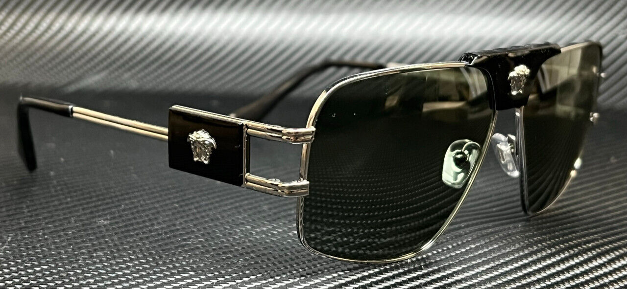 VERSACE VE2251 1001 2 Gunmetal Green Men's 63 mm