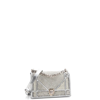 Christian Dior Diorama Flap Bag Beaded Leather Small