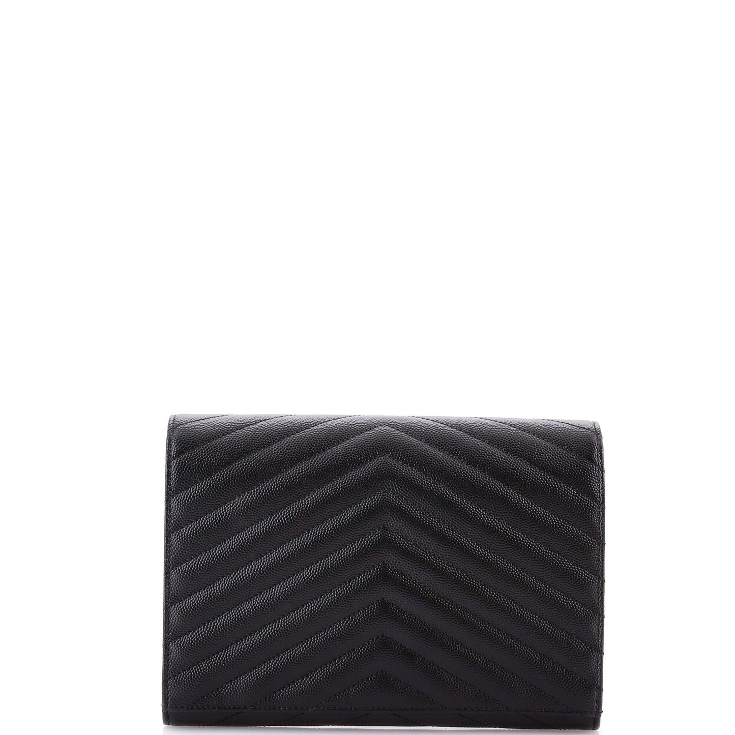 Saint Laurent Classic Monogram Envelope Wristlet Clutch Matelasse Chevron