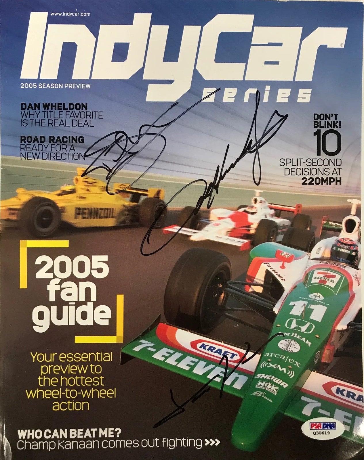 Tony Kanaan Sam Hornish Jr Tomas Schecter Indy Series Program (Psa)