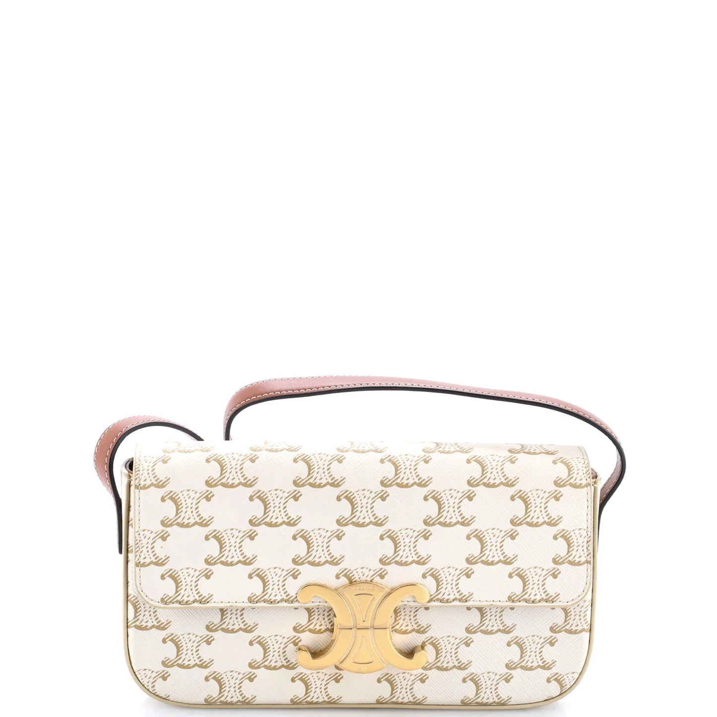 Celine Triomphe East-West Shoulder Bag Triomphe Coated Canvas