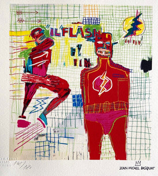 Jean-Michel-Basquiat Lithograph Coa Signed & Numbered Pencil