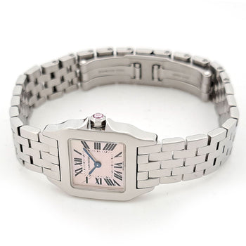 Cartier Santos Demoiselle Sm Pink Shell W25075Z5 Pink Ladies Used Watch #72221