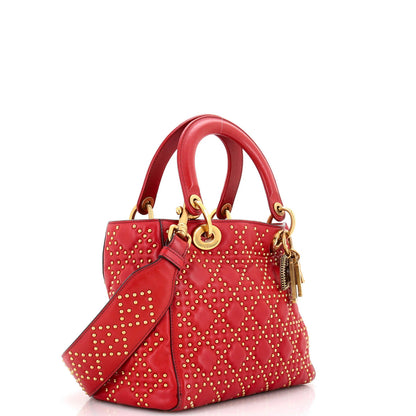 Christian Dior Supple Lady Dior Bag Cannage Studded Lambskin Medium