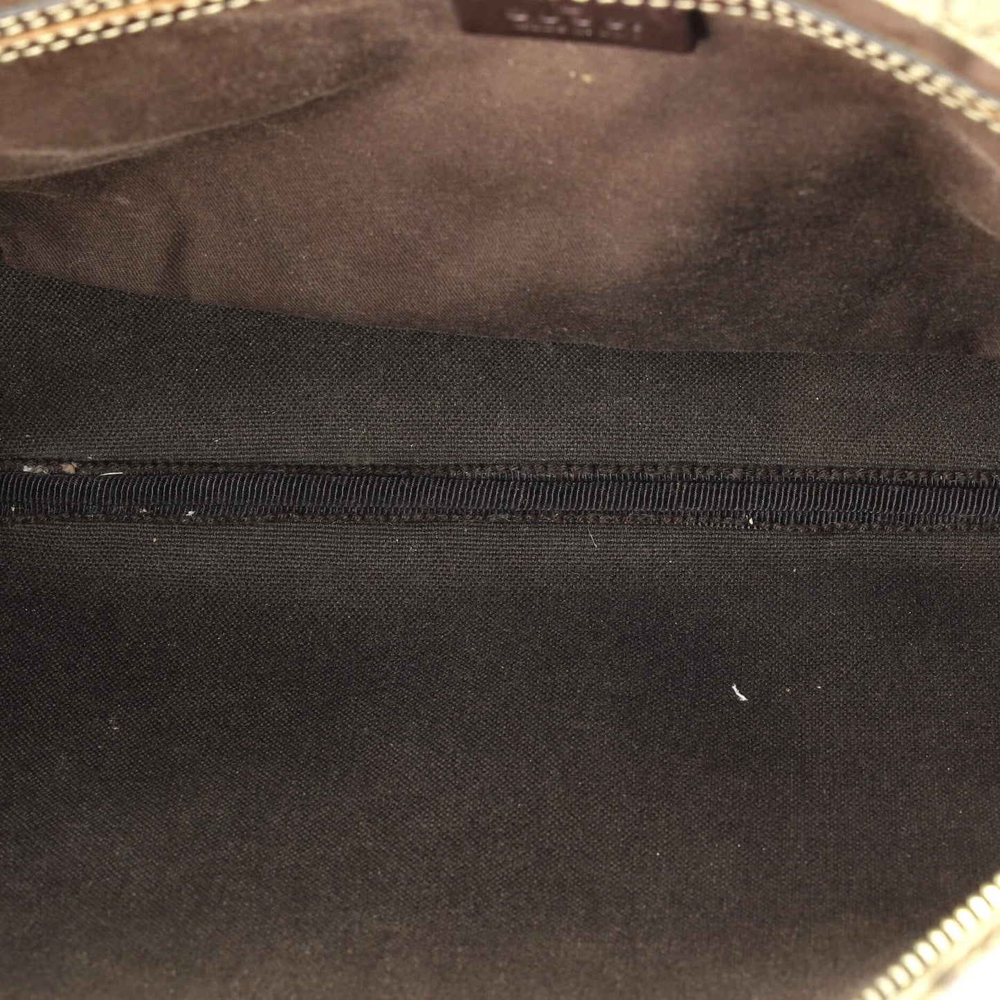 Gucci Zip Top Messenger Bag Gg Coated Canvas Large