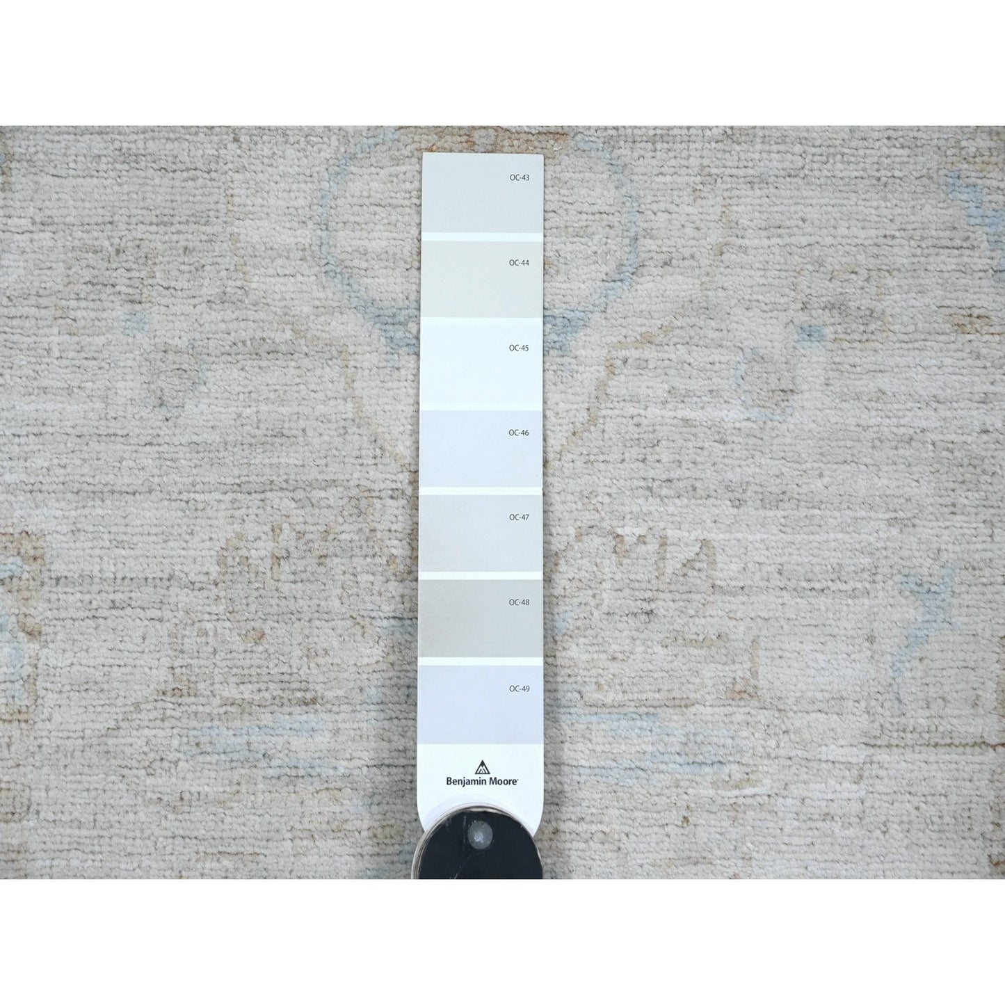 2'6"X11'7" Gray Oushak With Dragon Design Wool Hand Knotted Runner Rug