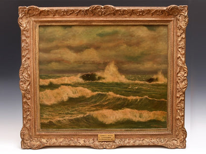 H.L Braunston Original Oil Painting Signed Framed 1957 English Painter