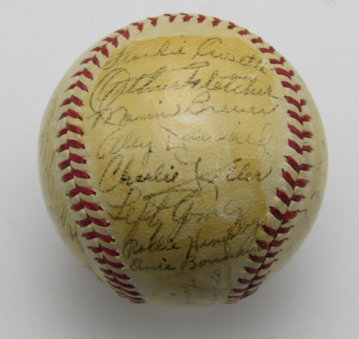 1942 New York Yankees Team Signed By (26) Oal Baseball Rizzuto Dimaggio 196288
