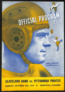1939 Cleveland Rams Vs. Pittsburgh Pirates Nfl