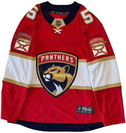 Aaron Ekblad Autographed Panthers Red Breakaway Fanatics Jersey (Beckett Witness