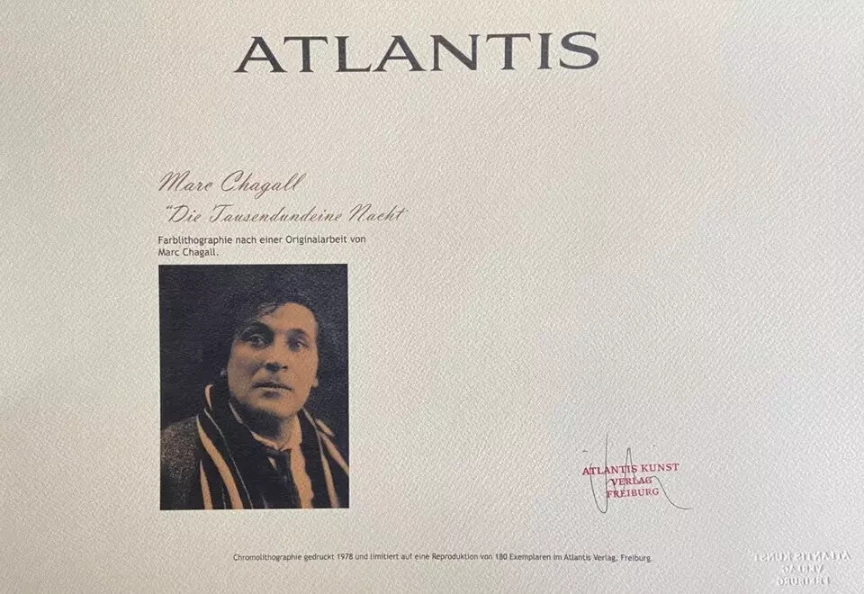 Marc Chagall Lithograph Coa Original Hand-Signed Hand-Numbered Crayon Stamp