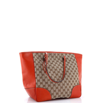 Gucci Bree Tote Gg Canvas With Leather Medium