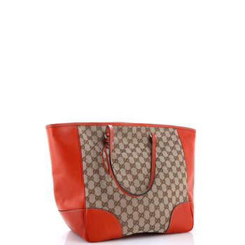 Gucci Bree Tote Gg Canvas With Leather Medium