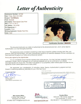 Ted Willimas Autographed 4 1/2 X 6 Color Artwork (Jsa)