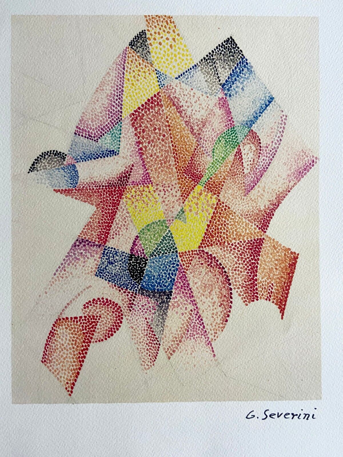 Gino Severini Lithograph 1966 Lithograph Coa