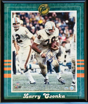 Larry Csonka Autographed Framed 16X20 Photo (Mounted Memories)