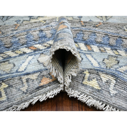 8'X9'10" Gray Anatolian Village Inspired Wool Hand Knotted Rug