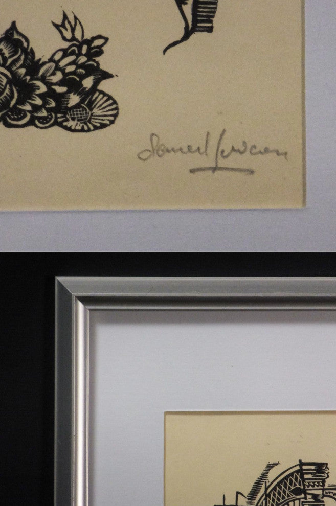 Clment Serveau Signed Woodcut "Great Musicians" Music Cubist Style Framed Art