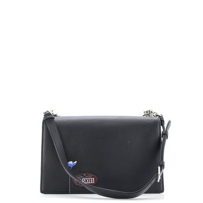 Christian Dior Diorama Flap Bag Patch Embellished Leather Medium
