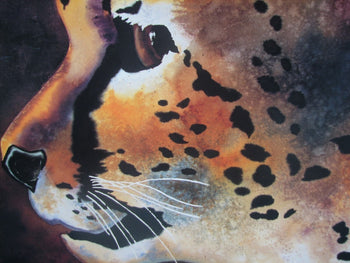 Michael David Ward - 'Cheetah' Signed Mixed Media Art Print, Rare Space Art