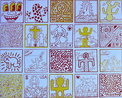 Keith Haring Lithograph ''Usa