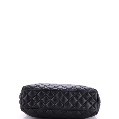 Versace Medusa Icon Chain Zip Tote Quilted Leather Tall