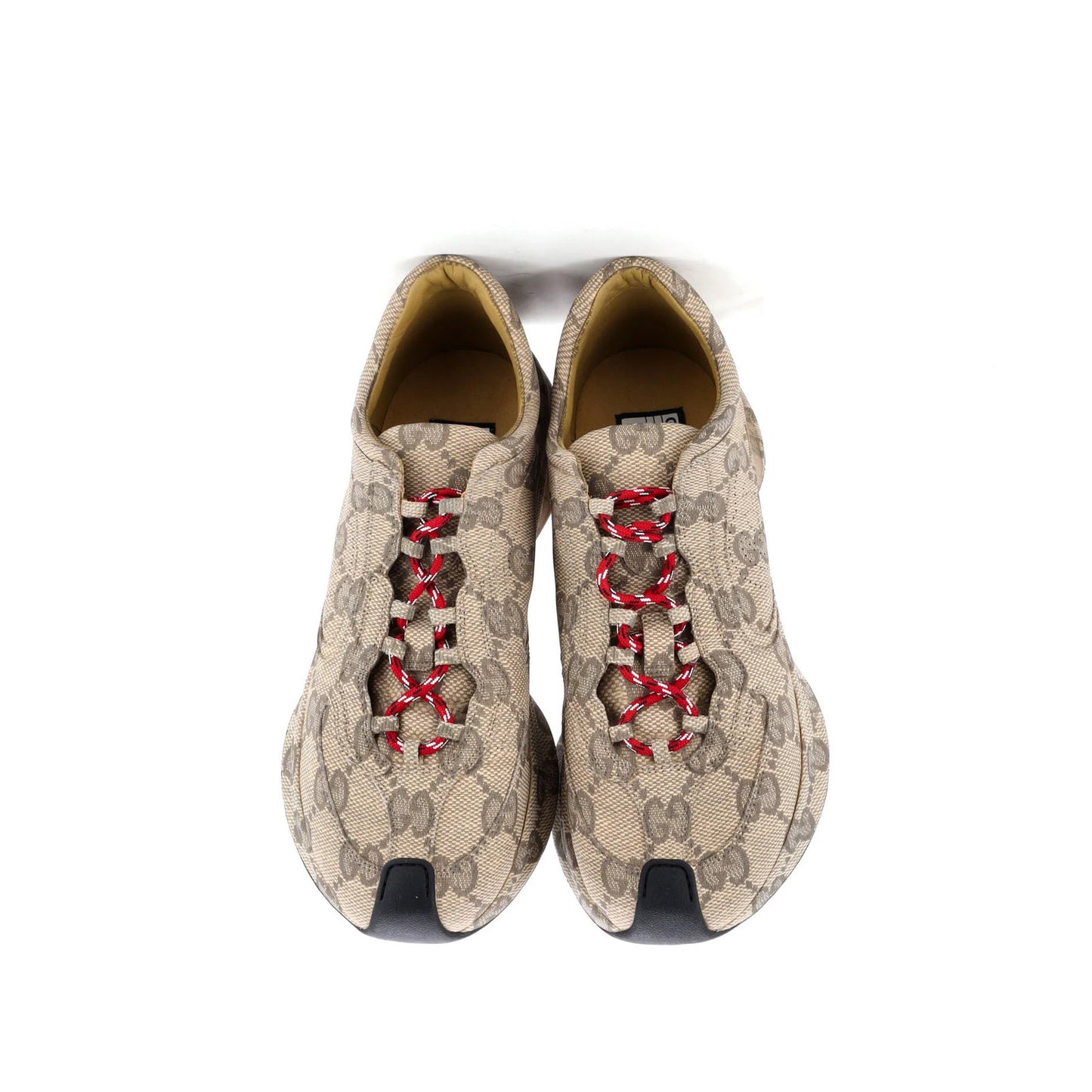 Gucci Women'S Run Sneakers Monogram Print Leather