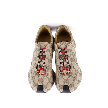 Gucci Women'S Run Sneakers Monogram Print Leather