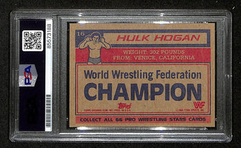 Hulk Hogan Signed/Autographed On Card 1985 Topps
