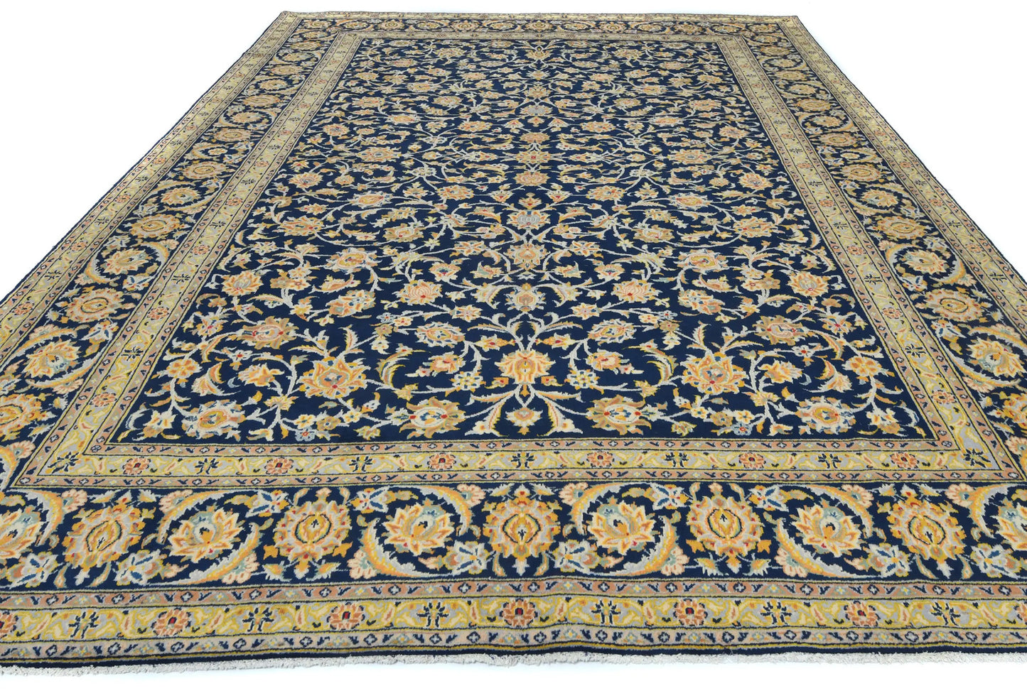 Vintage Wool Oriental Rug 9X13 Ft Floral