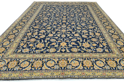 Vintage Wool Oriental Rug 9X13 Ft Floral