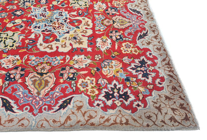 Vintage Handmade Oriental Rug 10X13 Traditional Floral One of a Kind Carpet