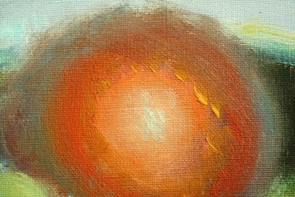 French Art Oil Painting Bowl Black Fruits Signed Leo Hezarifend