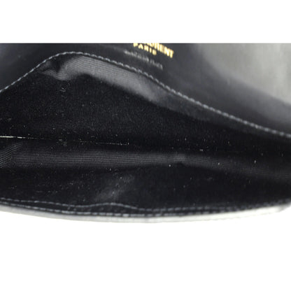 Saint Laurent Classic Monogram Phone Holder Shoulder Bag Crocodile Embossed