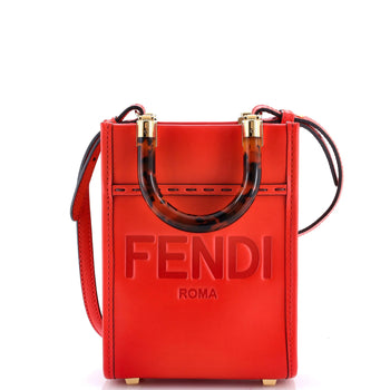 Fendi Sunshine Shopper Tote Leather Mini