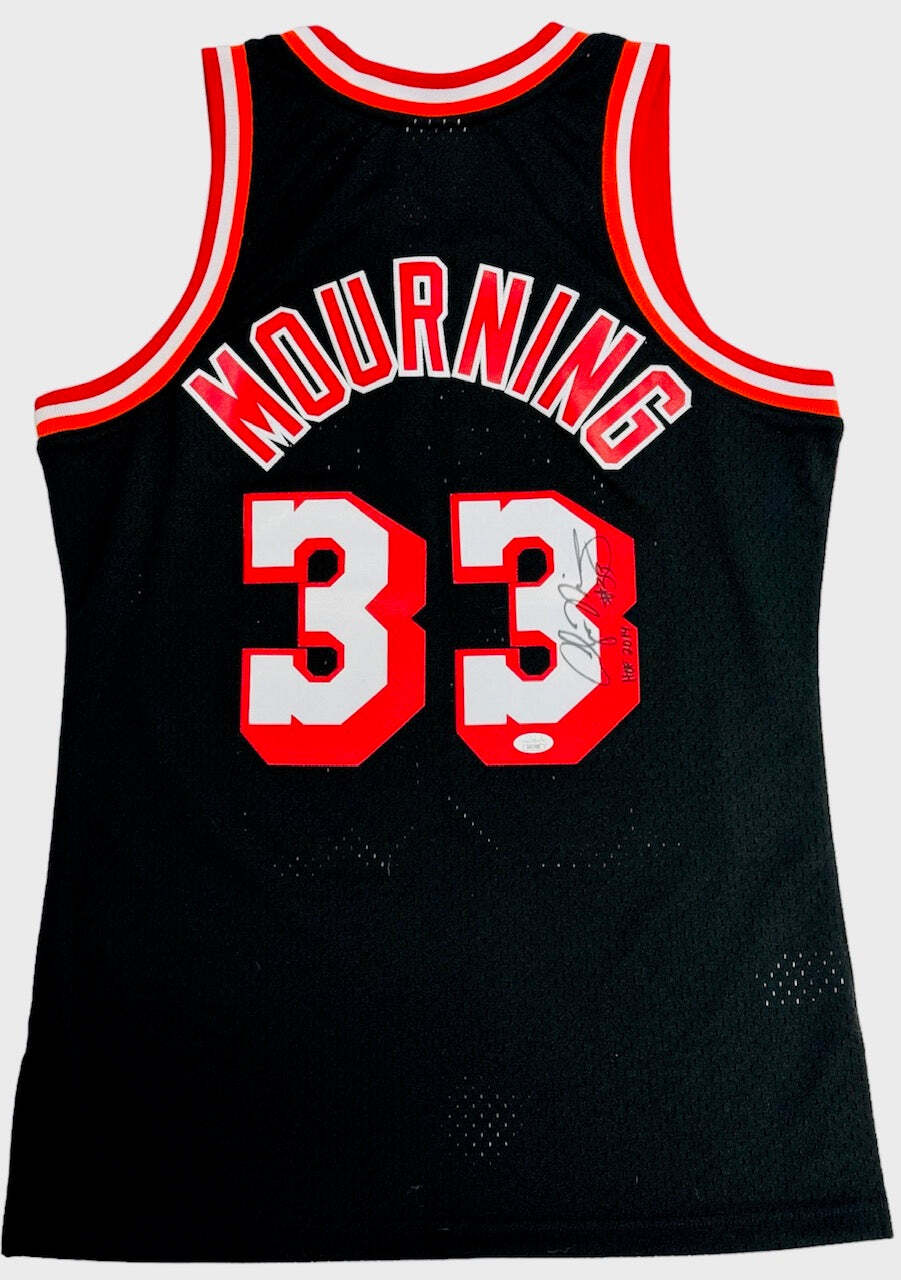 Alonzo Mourning Autographed Mitchell & Ness Authentic Jersey (Jsa)