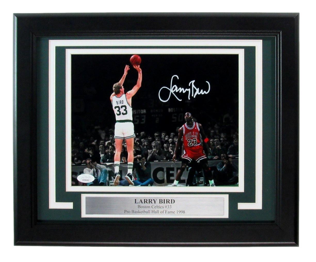 Larry Bird Hof Signed/Auto 8X10 Photo Boston Celtics Framed Jsa 189446