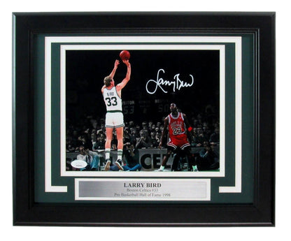 Larry Bird Hof Signed/Auto 8X10 Photo Boston Celtics Framed Jsa 189446