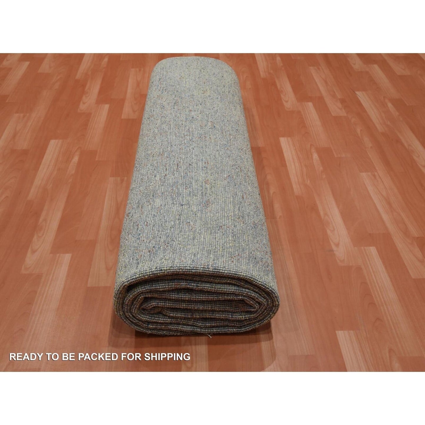 8'10"X12' Colorful Modern Salt And Pepper Design Wool Hand Knotted Rug