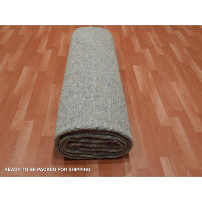 8'10"X12' Colorful Modern Salt And Pepper Design Wool Hand Knotted Rug