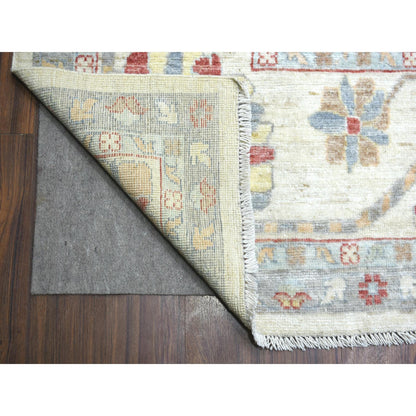 11'9"X15'9" Ivory Afghan Angora Oushak Hand Knotted Wool Oversized Rug